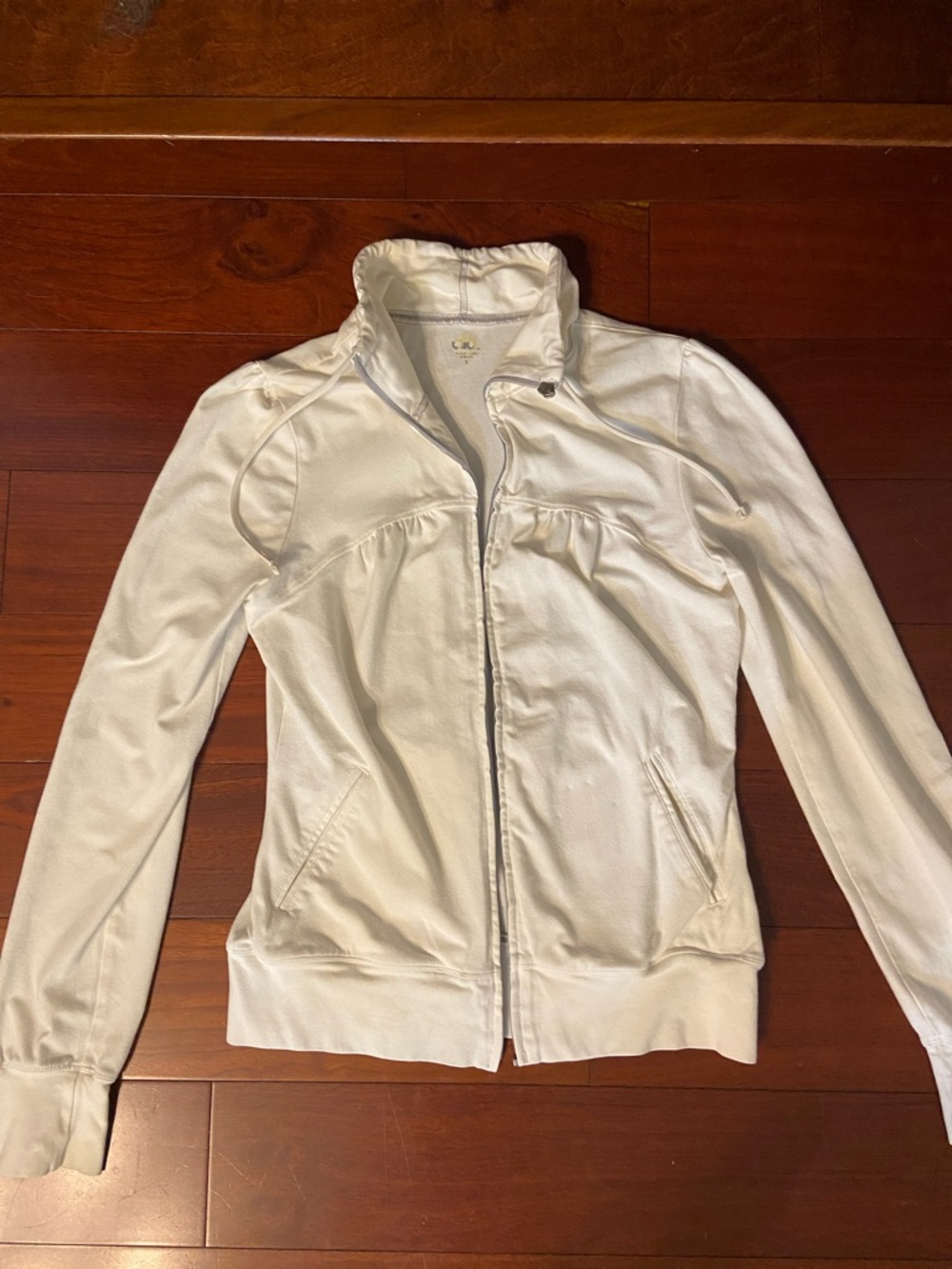 ALO Yoga Women's White Lightweight Hoodie Jacket Small